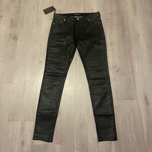 Roberto Cavalli Black Coated Skinny Jeans
